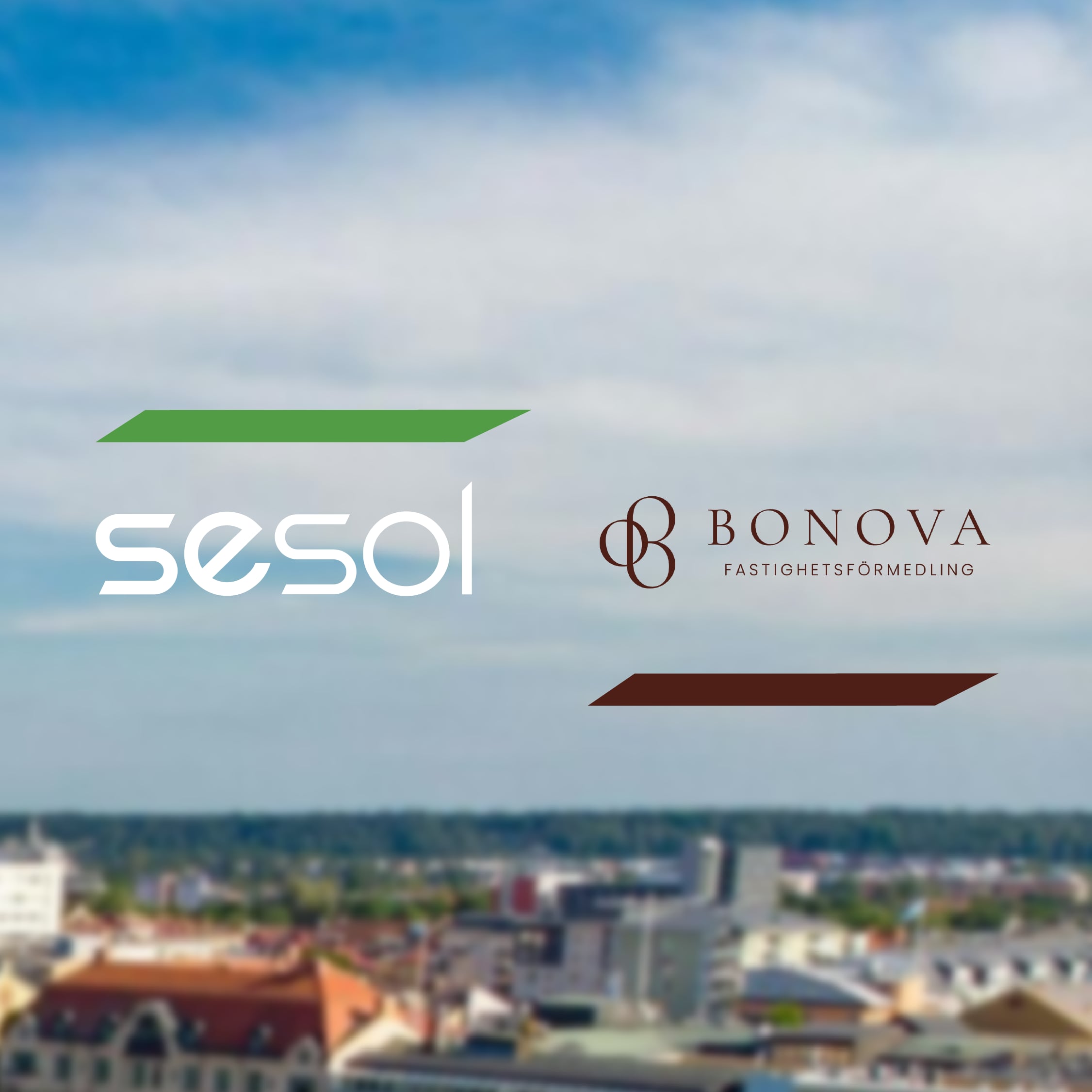 bild över Örebro med sesol och bonova logo
