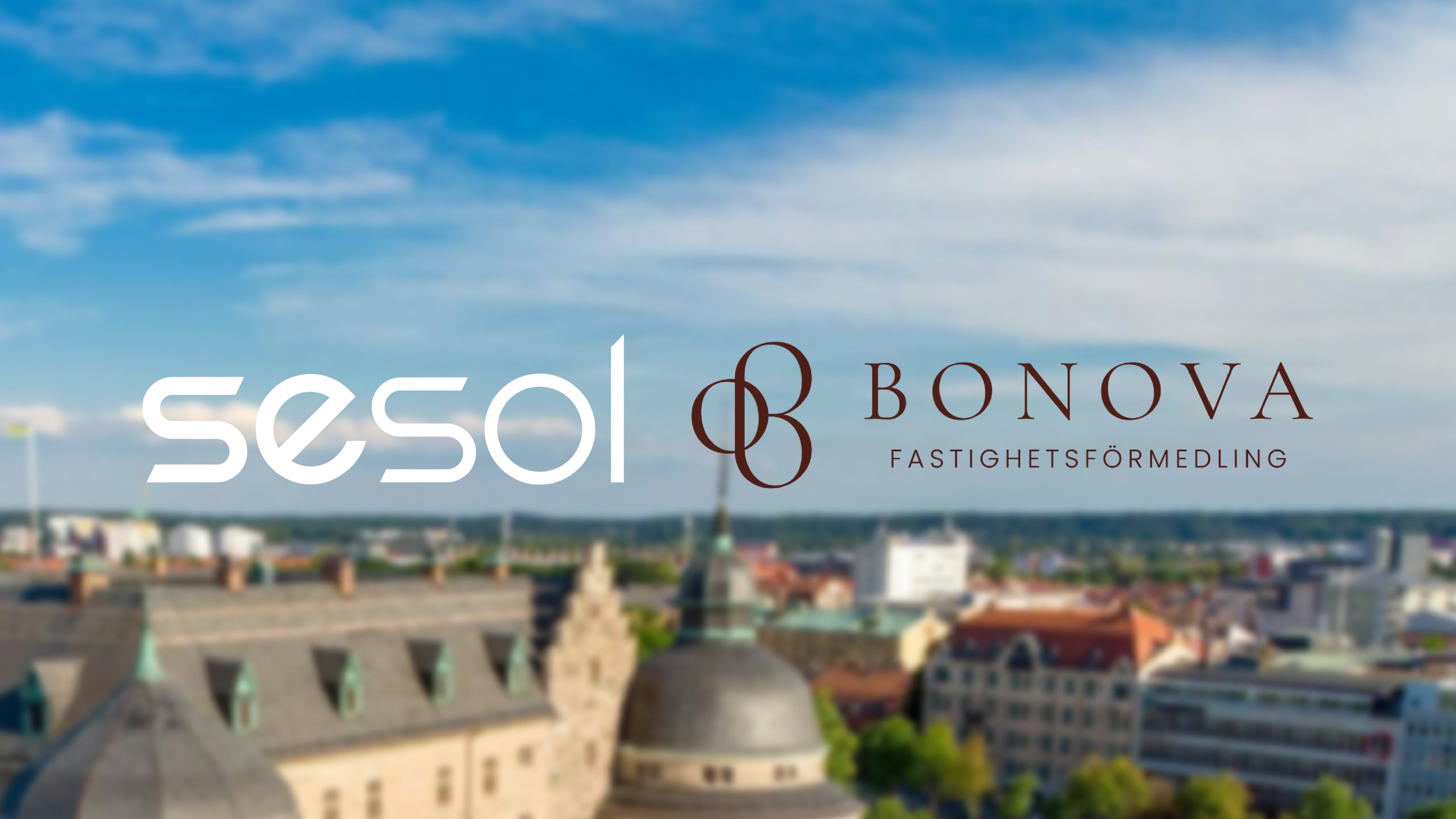 bild över Örebro med sesol och bonova logo