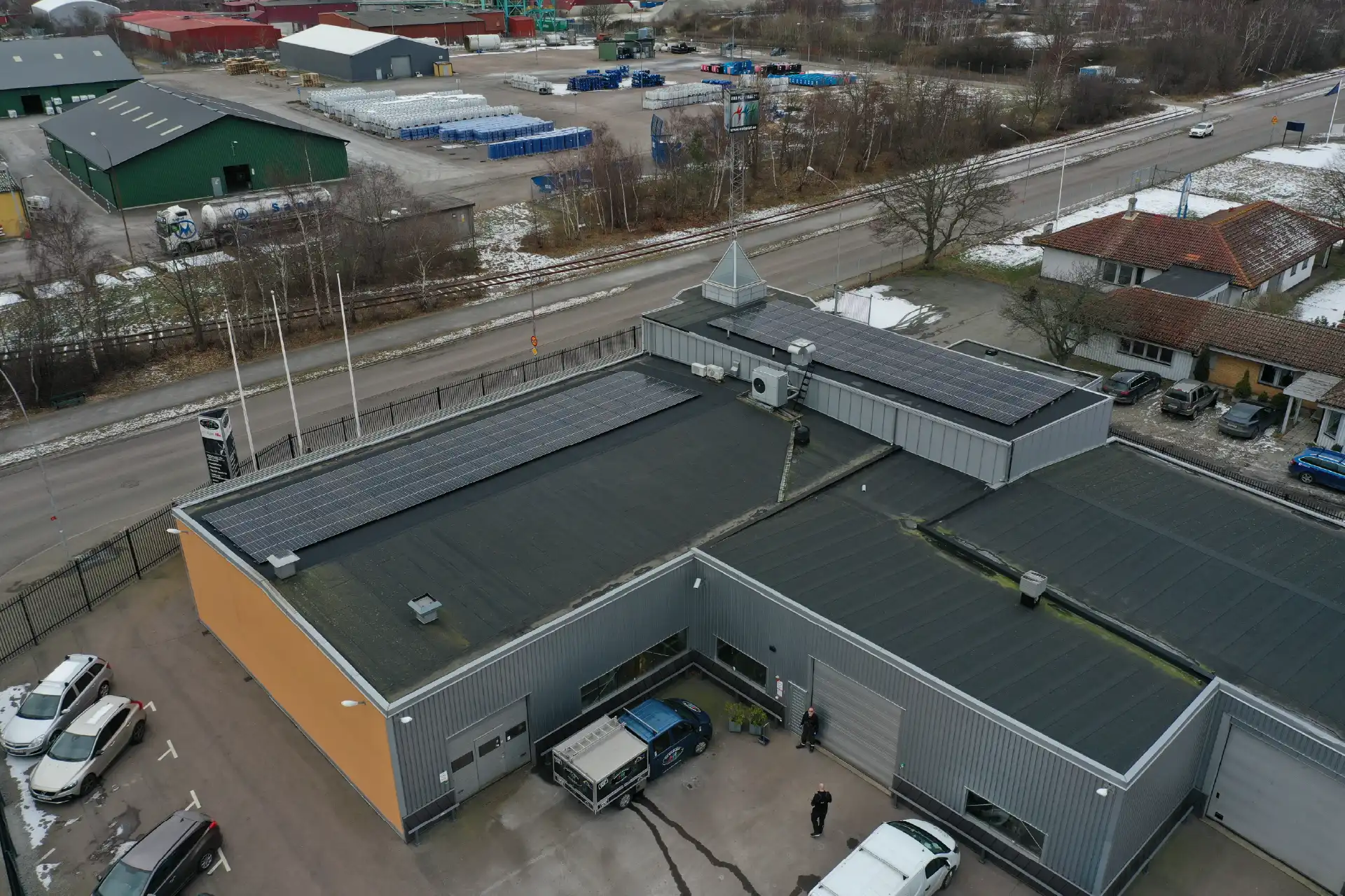 solcellsanläggning på EoB i Råå