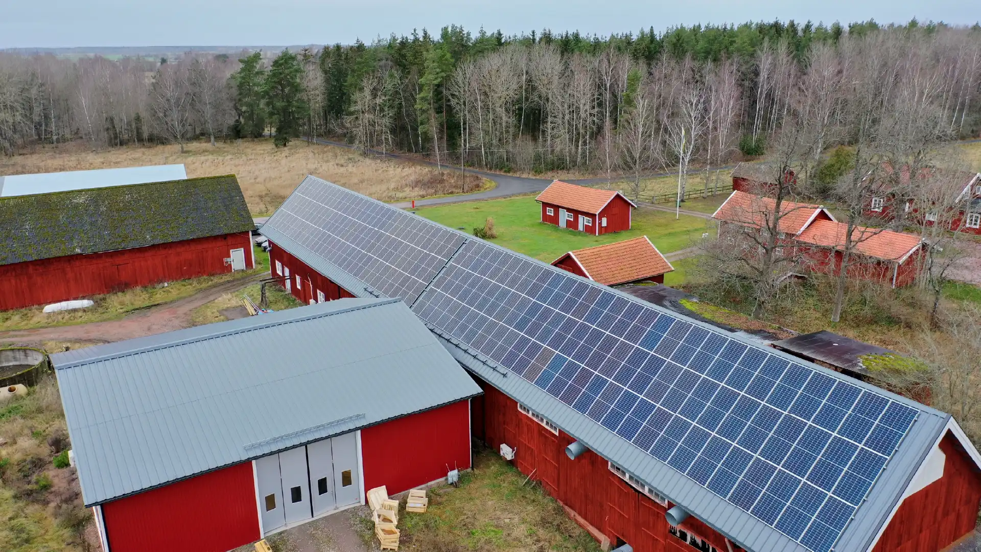 Lantbruk med solcellsanläggning