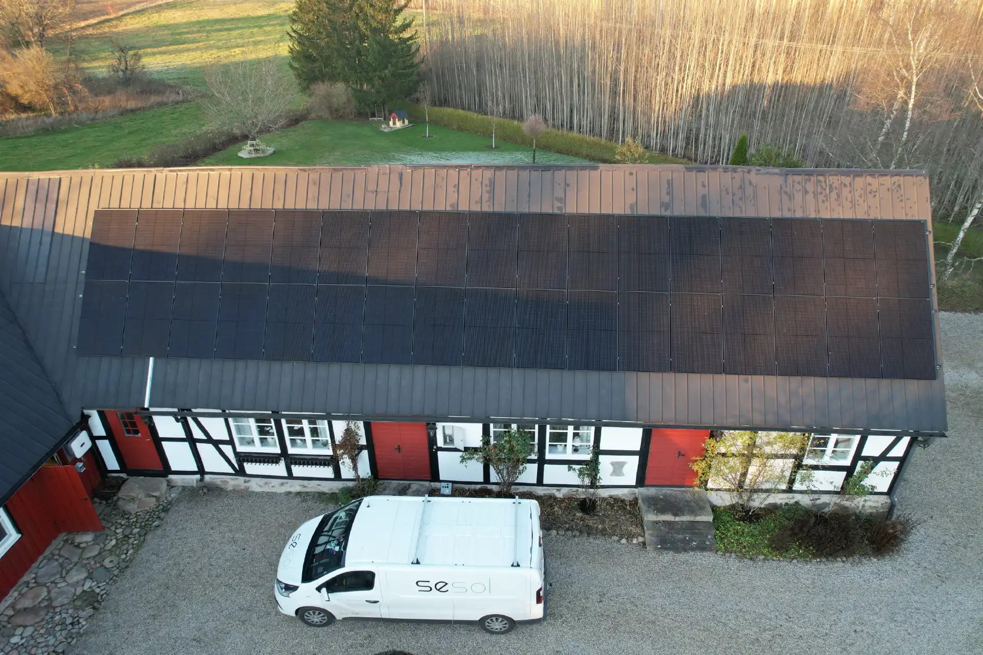 Ladugård med solceller