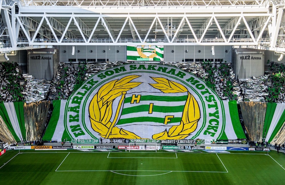 Hammarby IF tifo "Kärlek som saknar motstycke"