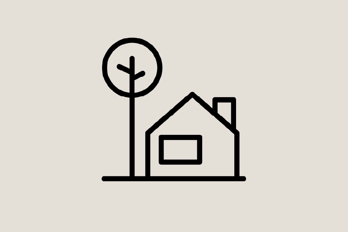 Illustration av villa